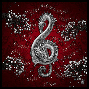 Asian Dragon in Treble Clef shape, Music Art by Abysm Internal