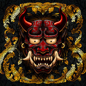 Japanese Oni Mask Art by Abysm Internal