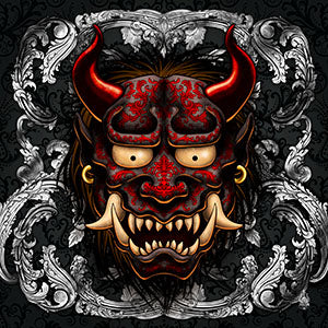 Japanese Oni Mask Art by Abysm Internal