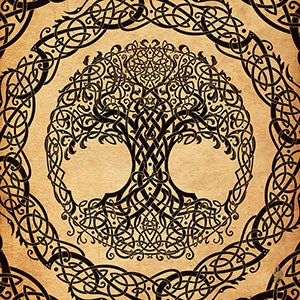 Tree of Life with pentacle, celtic design and pagan symbol art by Abysm Internal