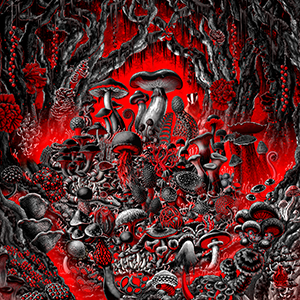 Abysm Internal Bloody Gothic Mushroom Art Print