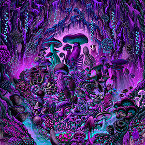 Abysm Internal Gothic Mushroom Art Print, Pastel Goth