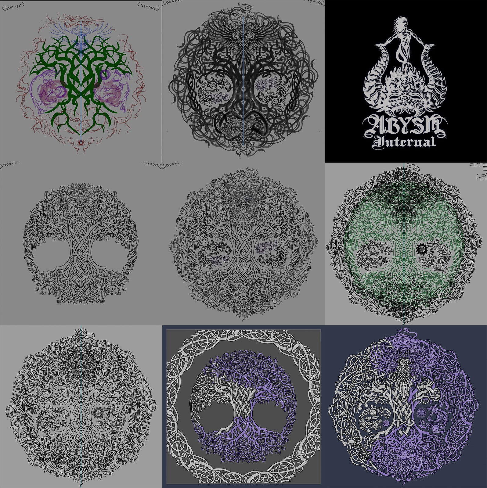 PutridusCor Yggdrasil sketching process