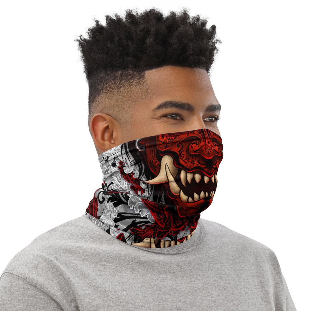 Oni Neck Gaiter, Face Mask, Head Covering, Japanese Demon, Street ...