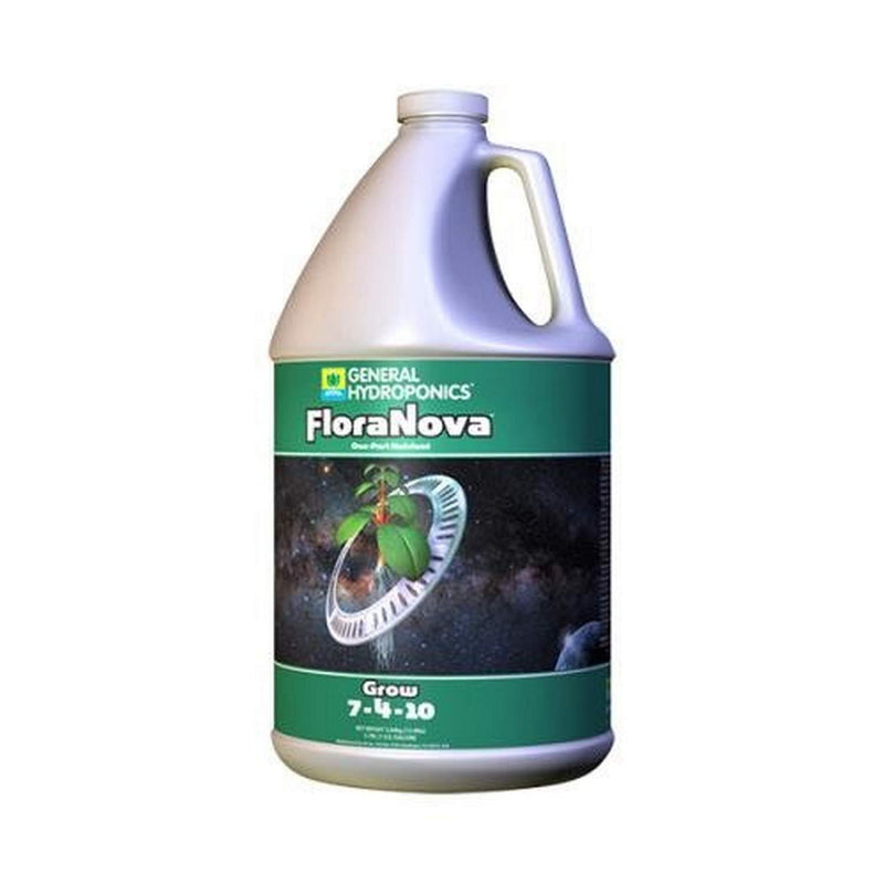 General Hydroponics FloraNova Grow 7-4-10, Robust Strength of Dry Fertilizer But in Rapid Liquid Form, Use for Hydroponics, Soilless Mixtures, Containers & Garden Grown Plants, 1-Gallon