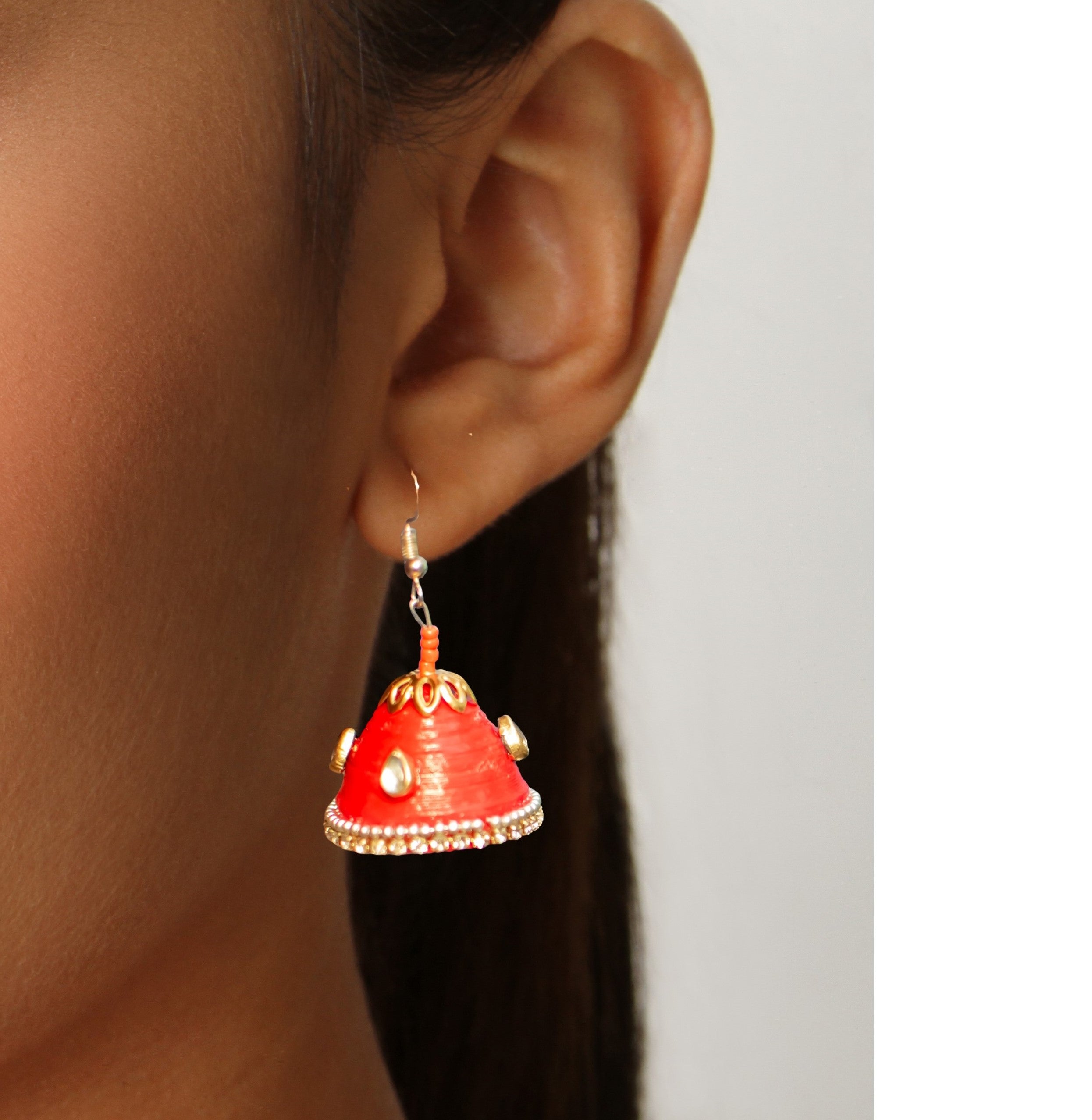 Buy ANTICO Traditional Ethnic Casual Western RED Oxidized Chain Jhumka  Jhumki Earrings for Girls Online at Best Prices in India - JioMart.