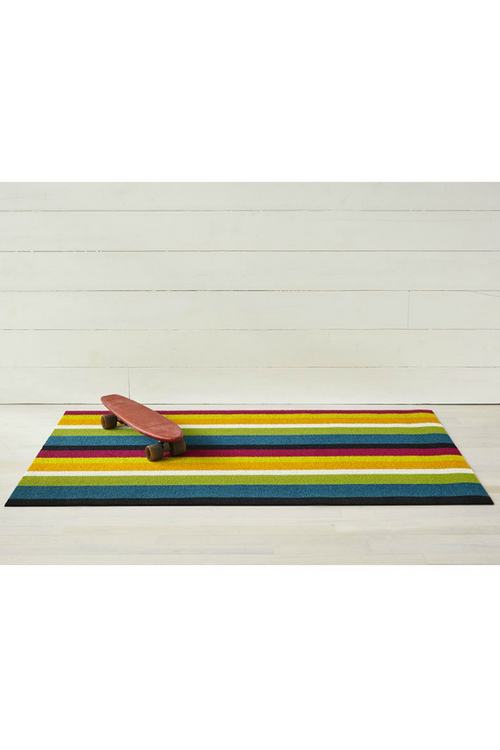 Orange Skinny Stripe Shag Mat – ECOVIBE