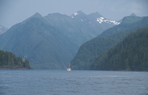 Trolling boat southeast Alaska