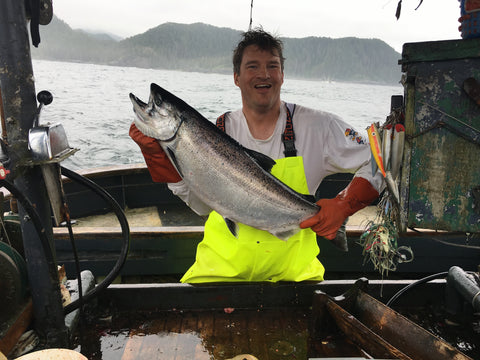 Customer Service Rep Kendall with King Salmon