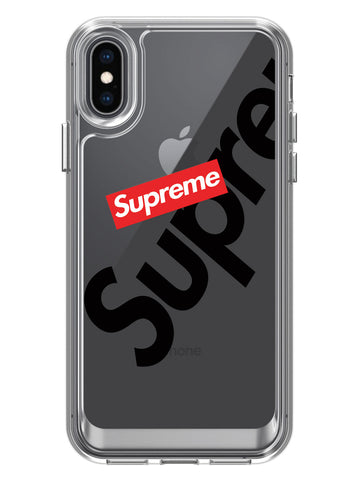 Supreme X Louis Vuitton Black Shaking Design IPhone XR Clear Case