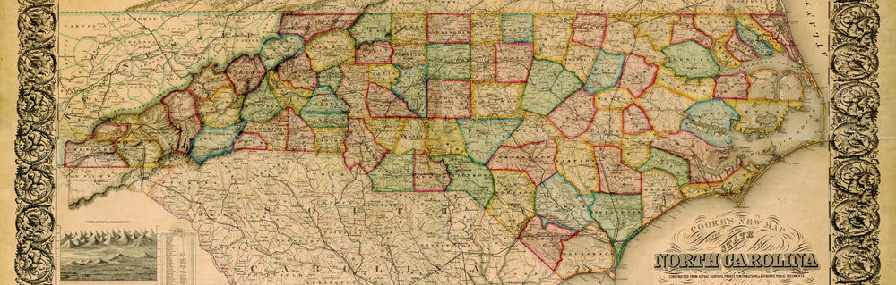 North Carolina Map Scarf