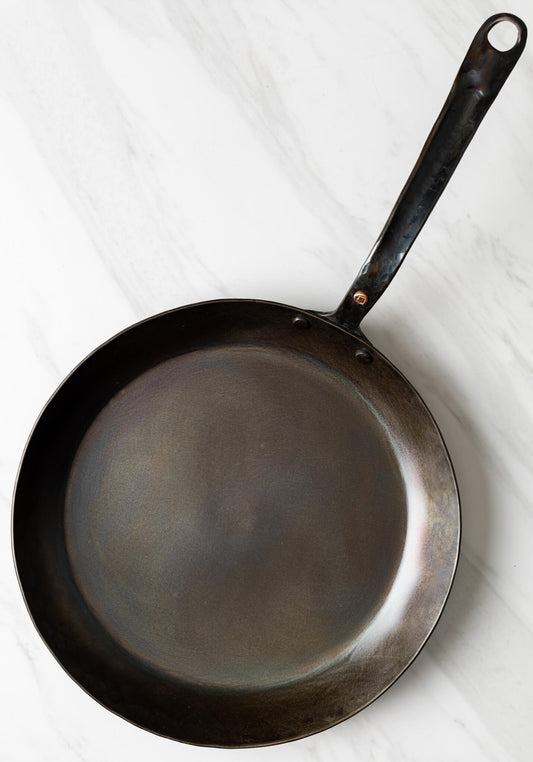 8 Round Carbon Steel Skillet - Hand Forged – Copper State Forge