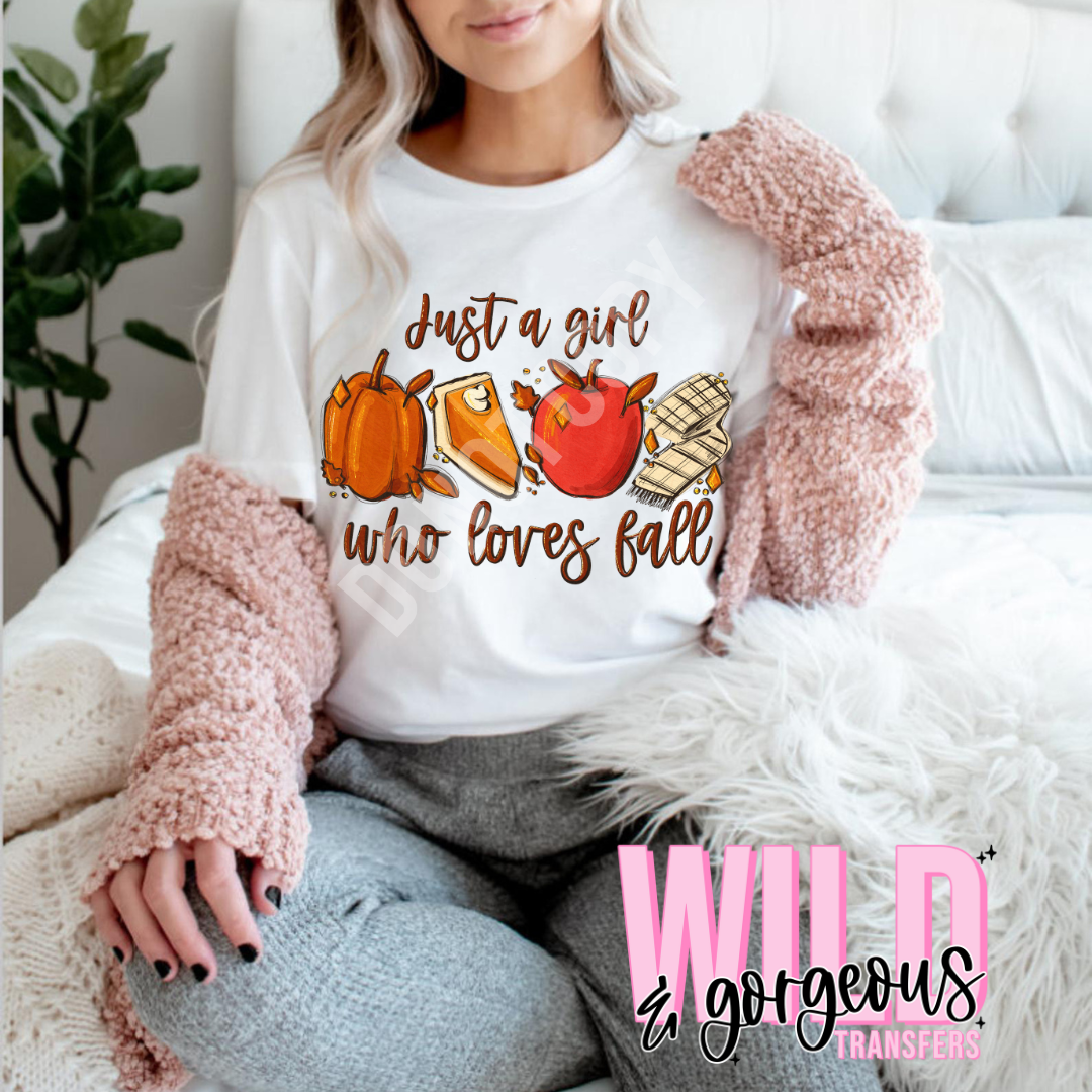 JUST A GIRL WHO LOVES FALL THIN PRINT