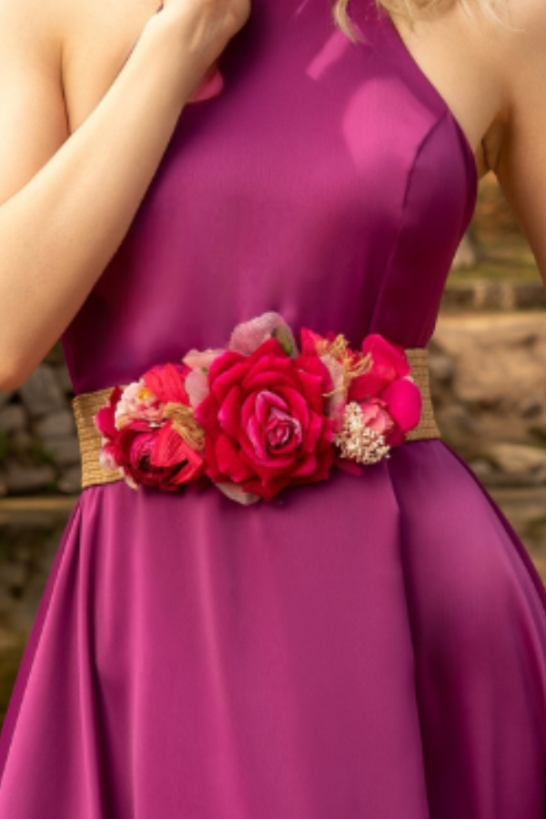 Cinturón flores tonos fucsia – Enia