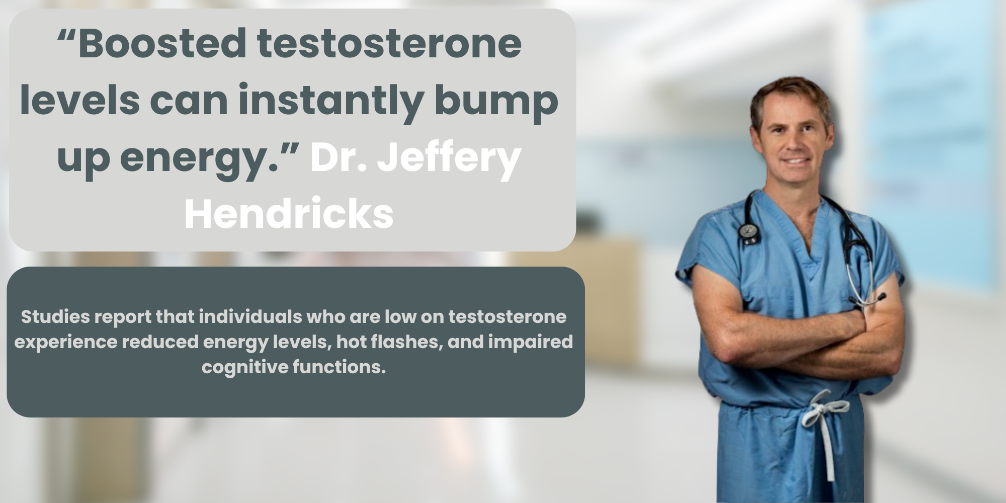 “Boosted testosterone levels can instantly bump up energy.” Dr. Jeffery Hendricks Studies report that individuals who are low on testosterone experience reduced energy levels, hot flashes, and imp.png__PID:1eb47b0d-9d9a-4d6d-86bd-c327fe605437
