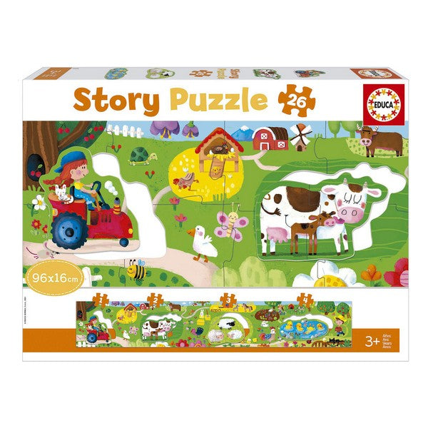 Puzzle EDUCA BORRASDidacta Story Granja (Idade Mínima: 3 Anos - 26 Peças)