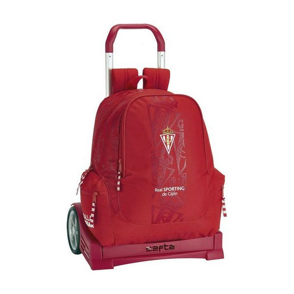 Mochila Escolar com Rodas Evolution  Vermelho