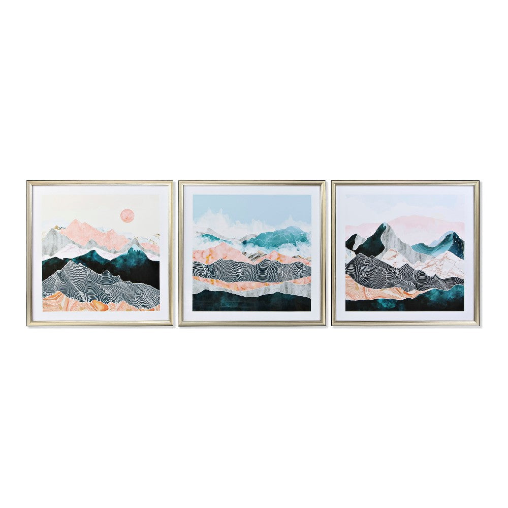 Pintura  Montanha (3 pcs) (70 x 4 x 70 cm)