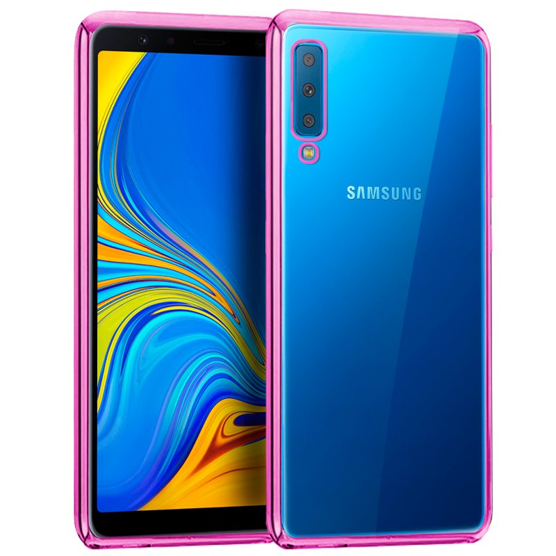 Carcasa  para Samsung A750 Galaxy A7 Borde Metalizado (Rosa)