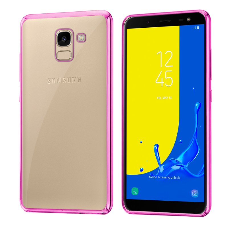 Carcasa  para Samsung J600 Galaxy J6 Borde Metalizado (Rosa)