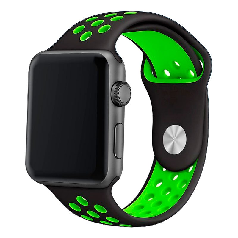 Correa  para Apple Watch Series 1 / 2 / 3 / 4 / 5 / 6 / SE (38 / 40 mm) Sport Negro