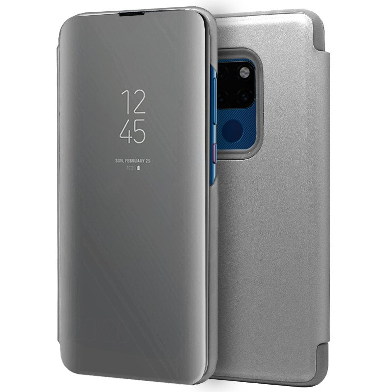 Funda  Flip Cover para Huawei Mate 20 Clear View Plata