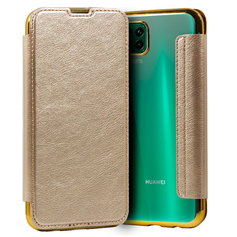 Funda  Flip Cover para Huawei P40 Lite Leather Dorado