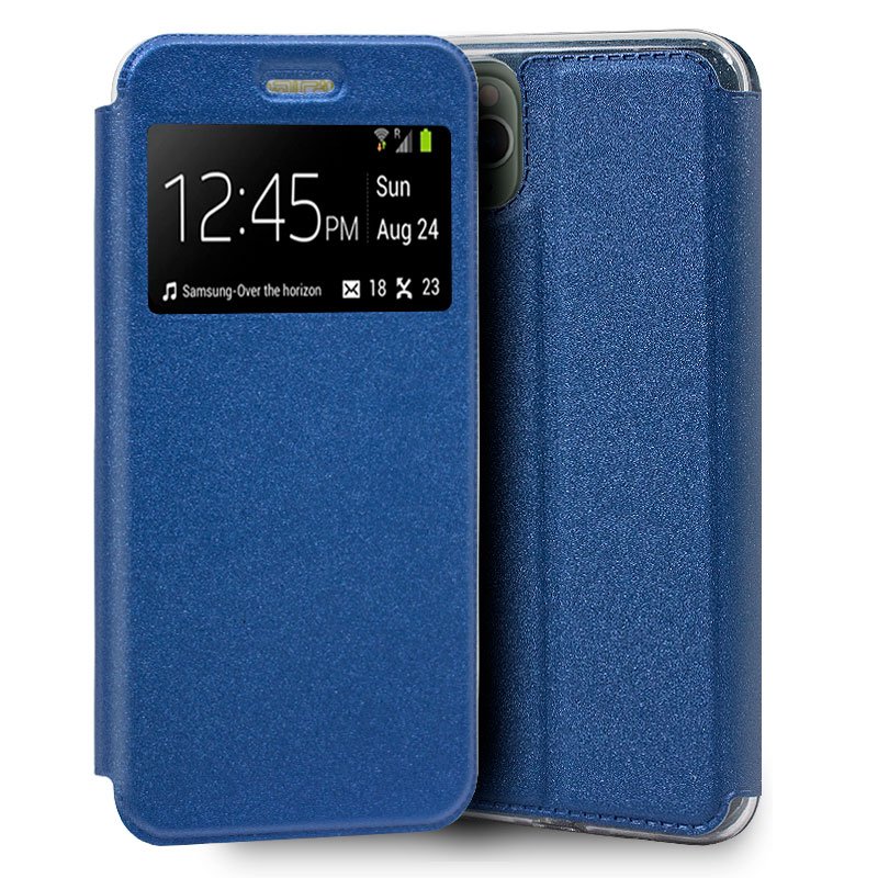 Funda  Flip Cover para iPhone 11 Pro Max Liso Azul