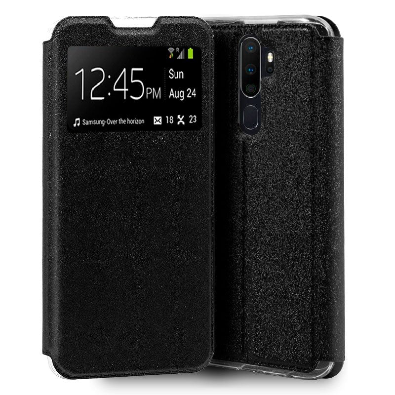 Funda  Flip Cover para Oppo A5 (2020) / A9 (2020) Liso Negro