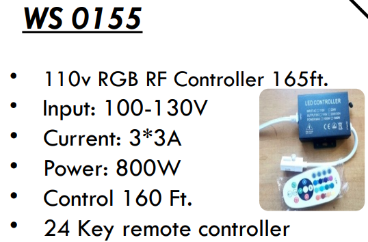 110v RGB RF Controller