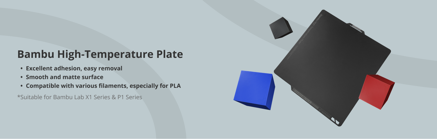 Bambu High-Temperature Plate (Smooth PEI),Excellent adhesion,easy removal,Smooth and matte surface, Compatible with PLA PETG, TPU ABS and ASA