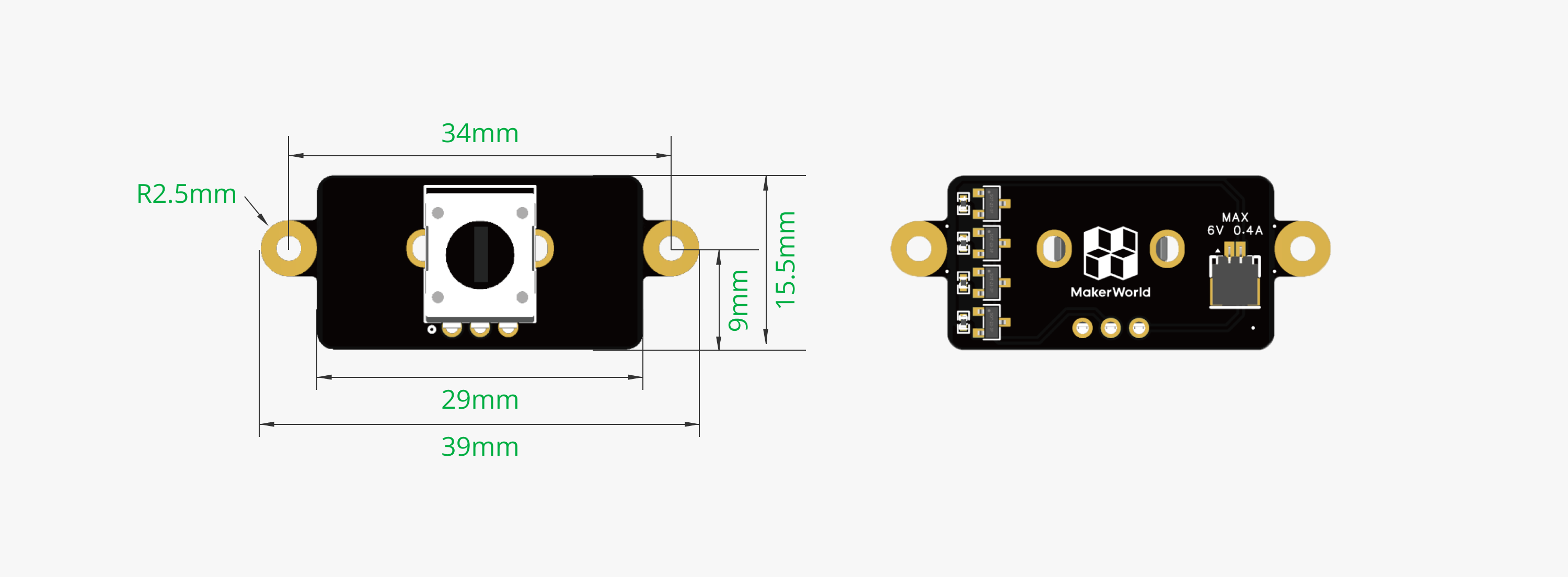 Potentiometer Board with SH1.0 Connector