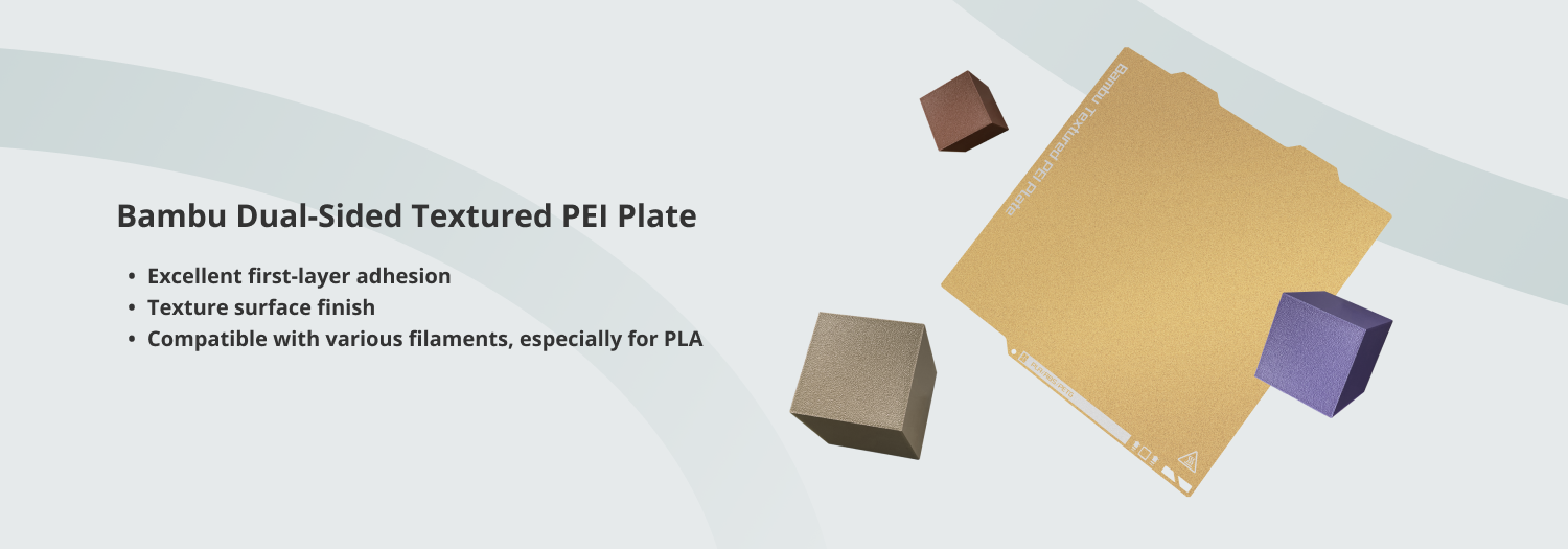 Bambu Textured PEI Plate, Excellent first-layer adhesion, Improved durability