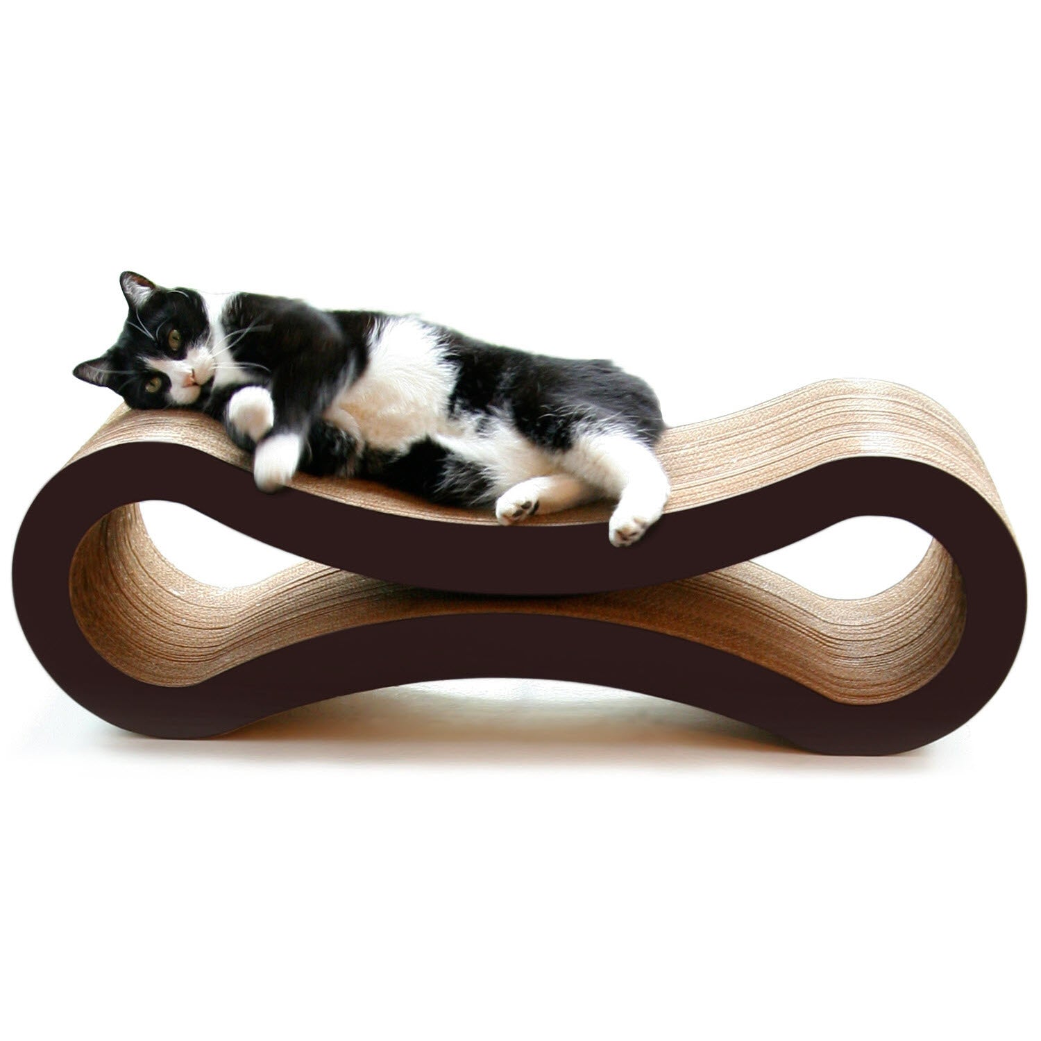 Photo 1 of PetFusion Ultimate Cat Scratcher Lounge Toy with Catnip, Walnut Brown