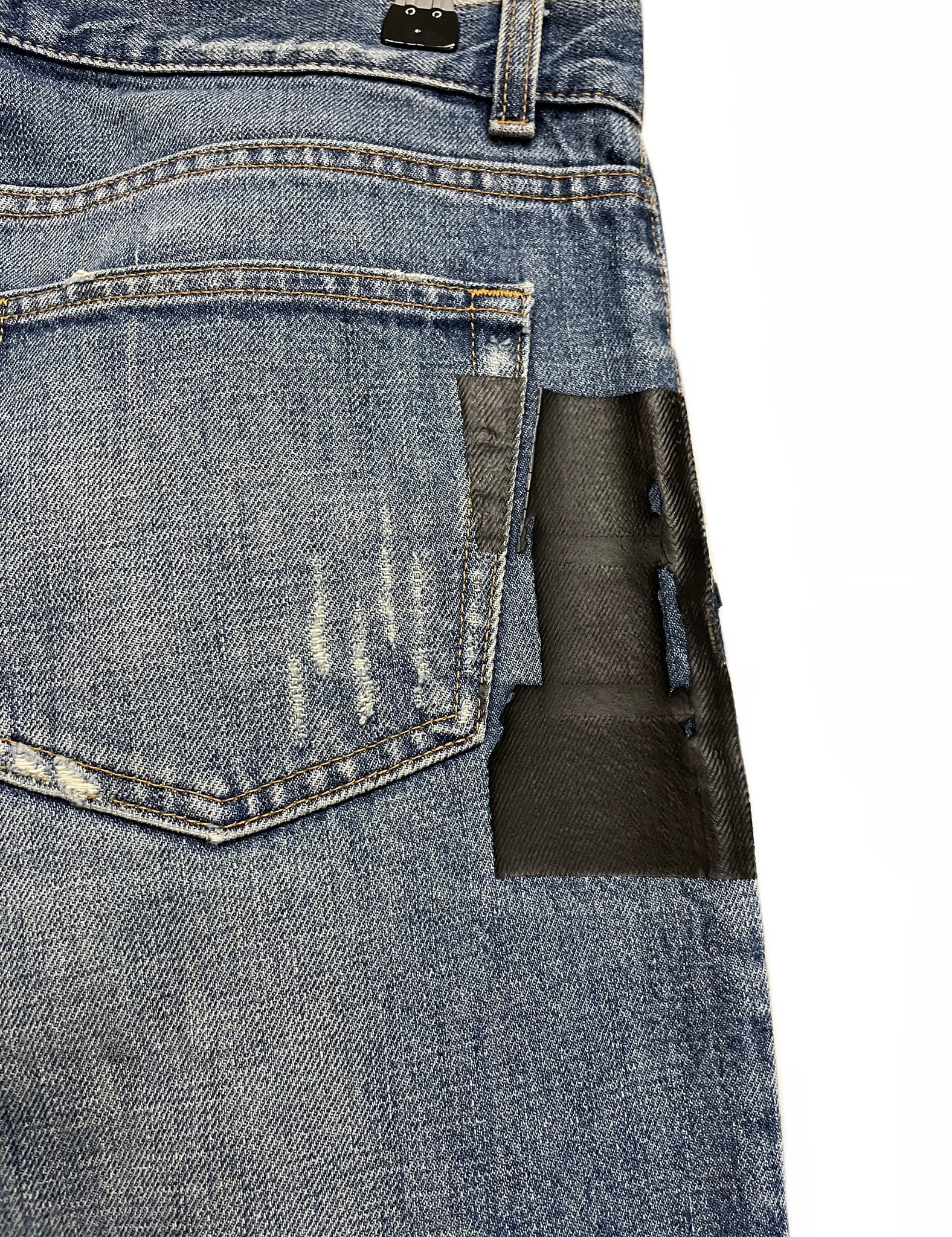 HELMUT LANG ss rubber tape denim