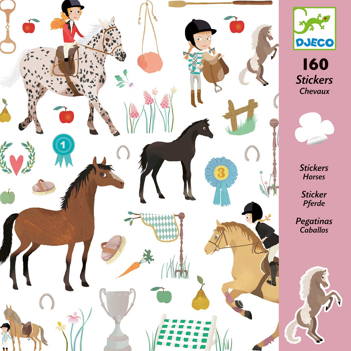 verontschuldigen bijvoorbeeld Amerika Horse Stickers Djeco — Piccolo Mondo Toys