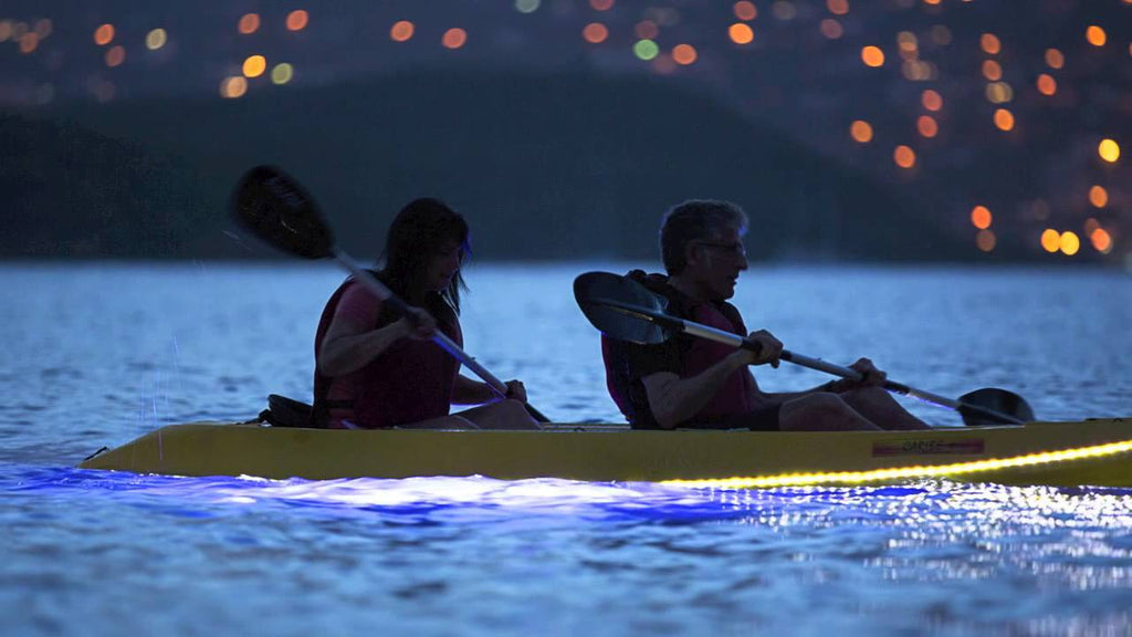 kayaking at night