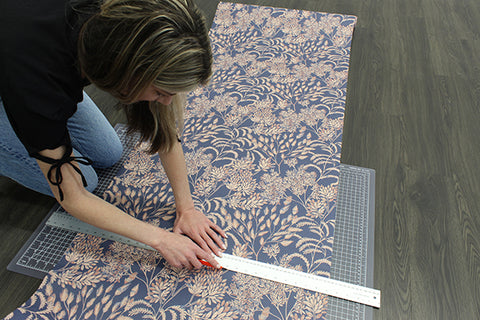Step 3 Unpasted Wallpaper Application: Measure and Cut your first panel