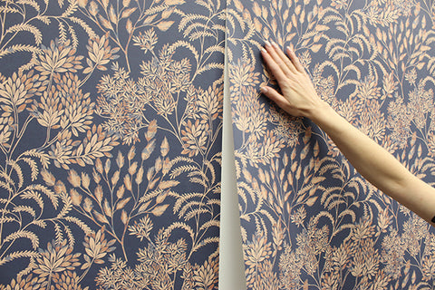 Applying unpasted peel and stick wallpaper