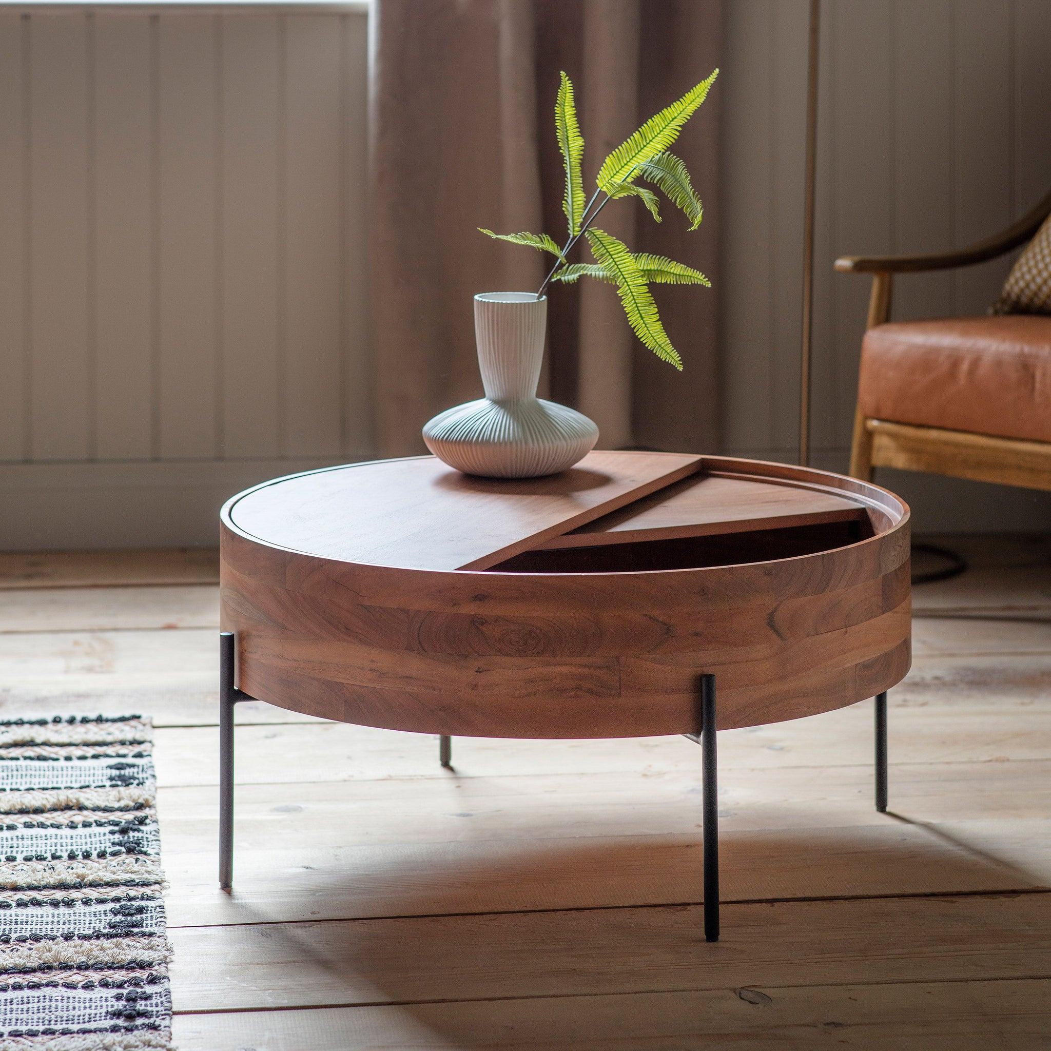 wood retro coffee table