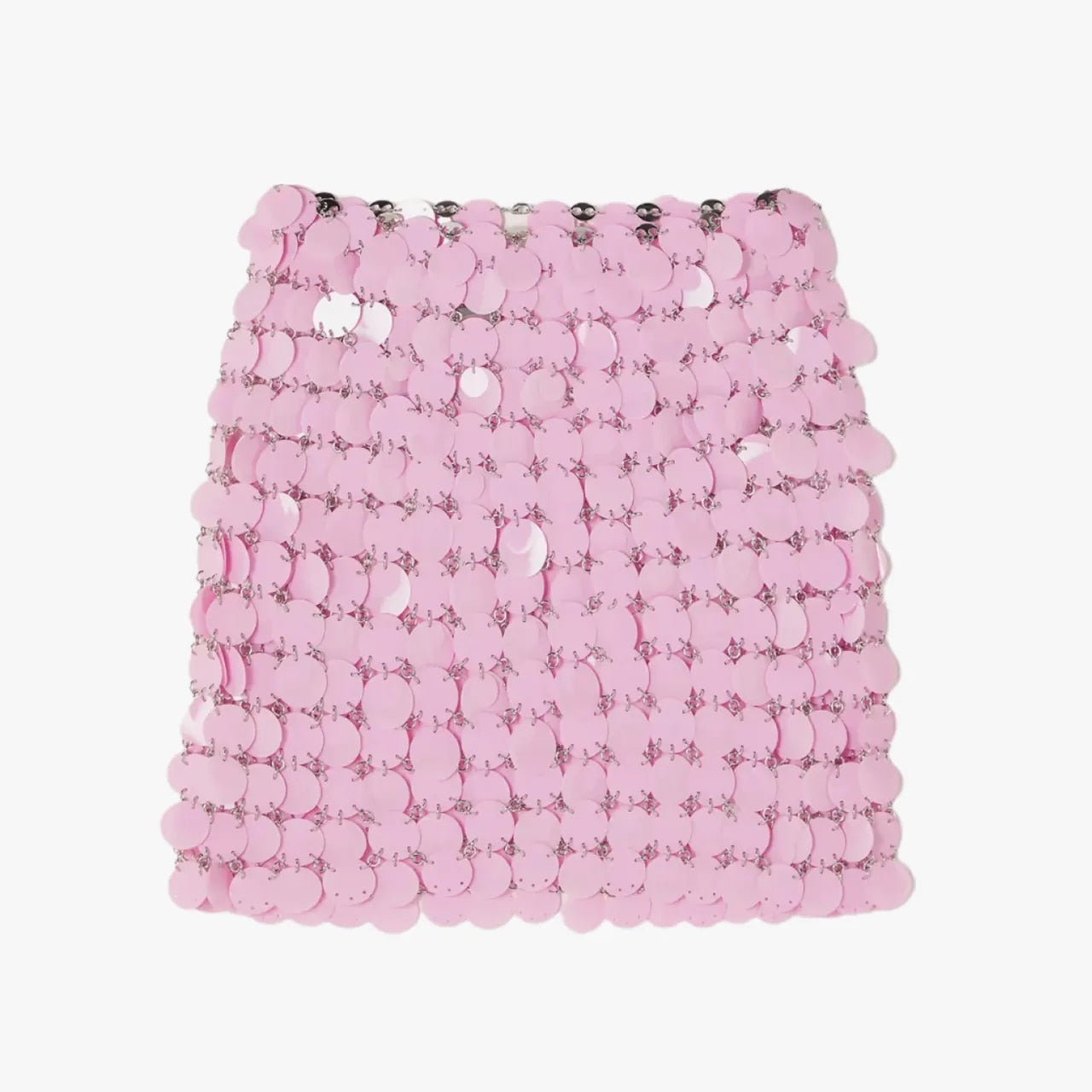 Handmade Girls Jupe Paillette Chainmail Mini Skirt Disc Party Women Pink Sequin Miniskirt