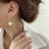 Fashion Heart Design  Luxury Earrings For Women 2022 Vintage Clip Earrings Female Elegant Party Jewelry