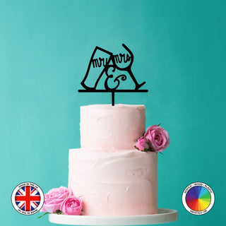 Mr & Mrs kissing couple - wedding cake topper – Bakers World