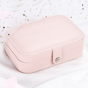 Leather portable jewelry box