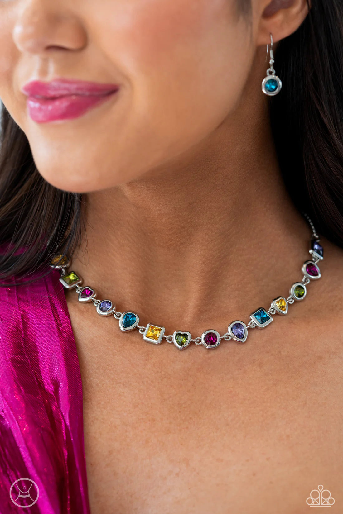 Abstract Admirer Multi Choker and Actively Abstract Bracelet Set - LOP