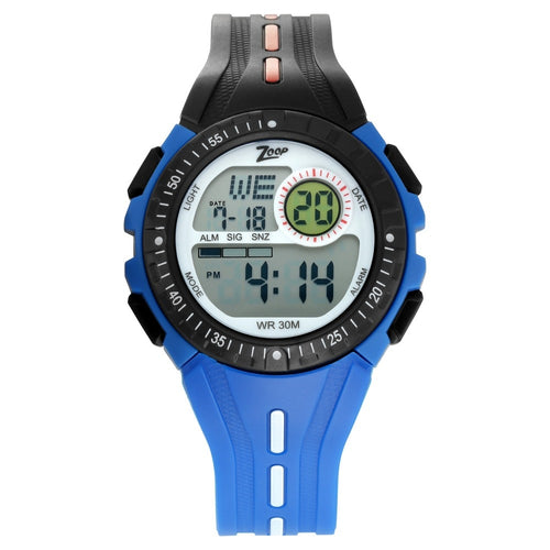 Zoop Digital Watch with Black Silicone Strap