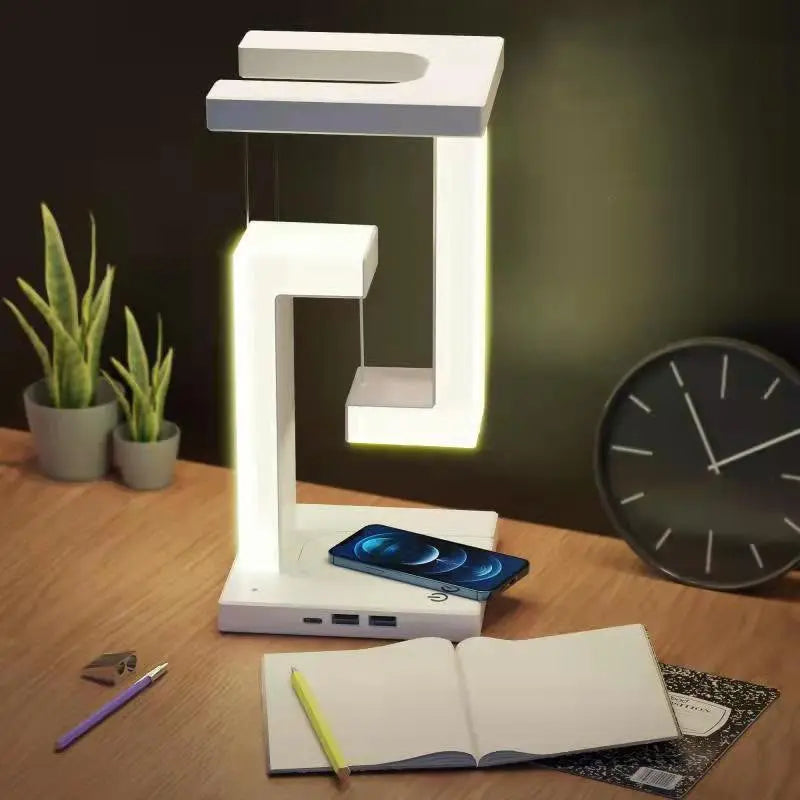 Levitating Balance Lamp & Smartphone Wireless Charger