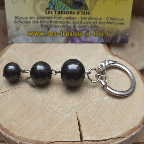 porte clés en pierre roulée de shungite