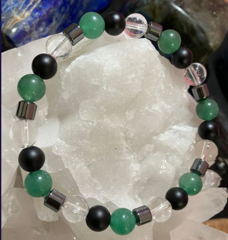 bracelet en aventurine, onyx pour hommes