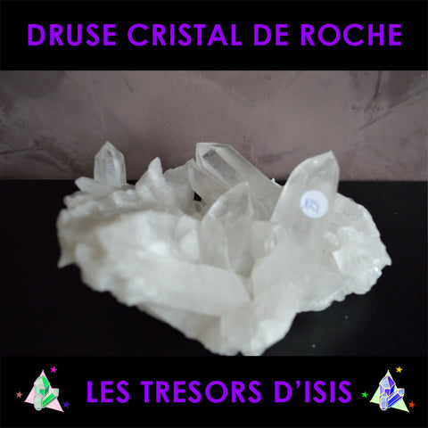 druse cristal de roche, quartz